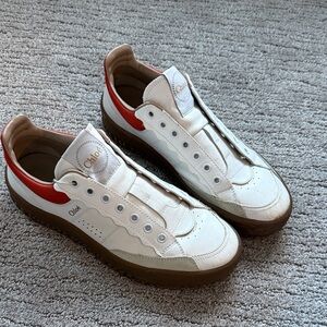 Chloé White and Orange Sneakers